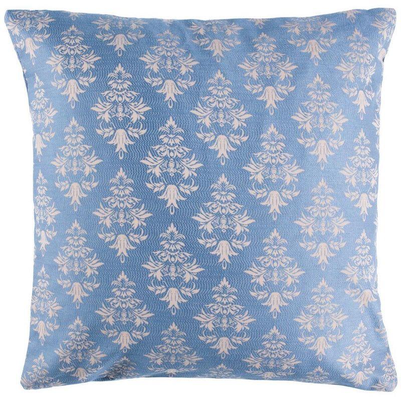 Seanna Damask Cotton Reversible Throw Pillow