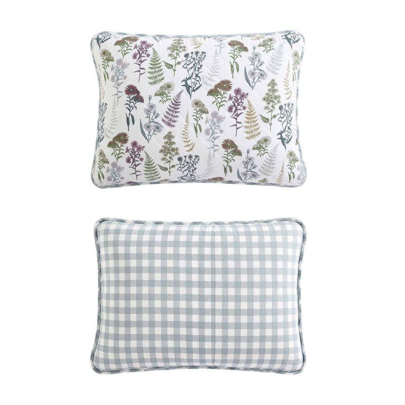 Eddie Bauer Eddie Bauer Flower Field Cotton Reversible Green Quilt Set