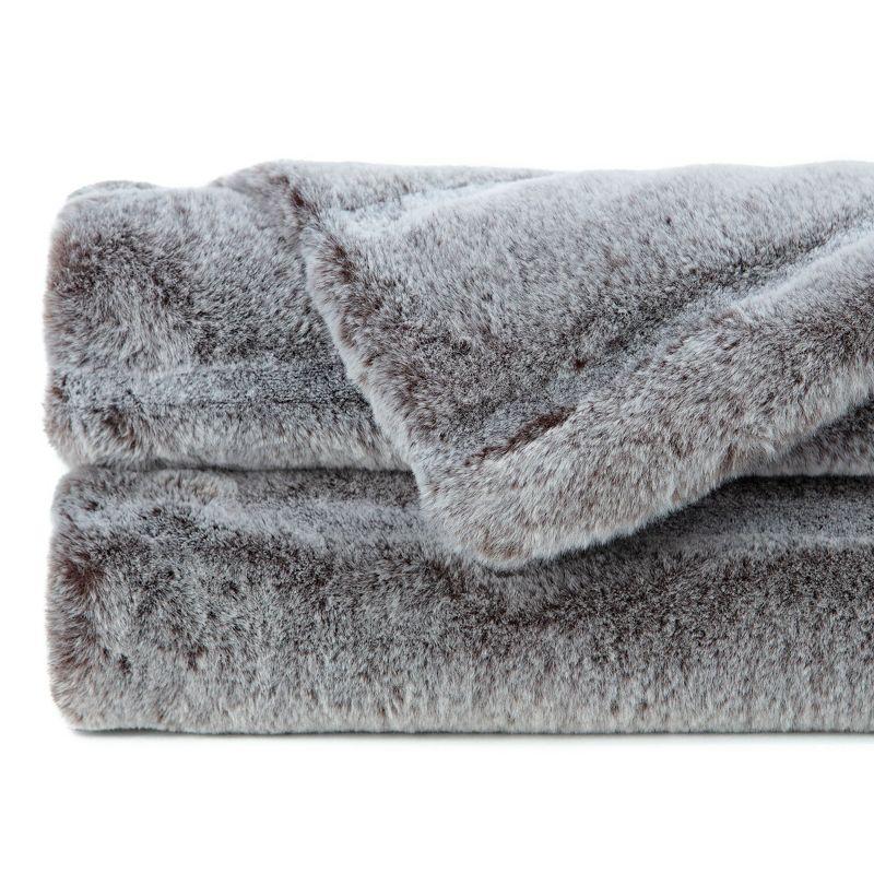 Chanasya Frost Tip Fur Throw Blanket - Reversible Mink Blanket