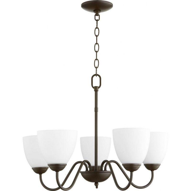Quorum Lighting 5 - Light Chandelier in  Oiled Bronze
