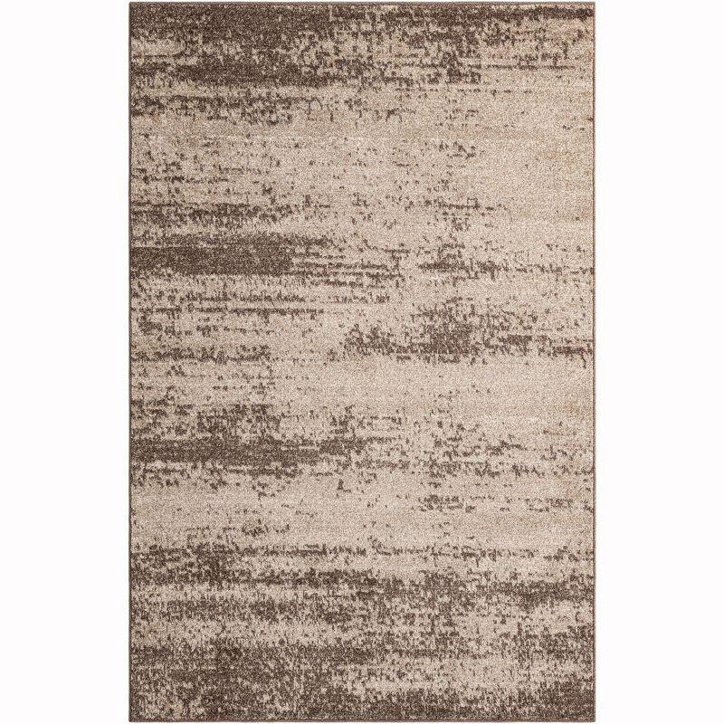 Unique Loom Del Mar Collection Area Rug - Lucille (5' 3" x 8' Rectangle Brown/Ivory)