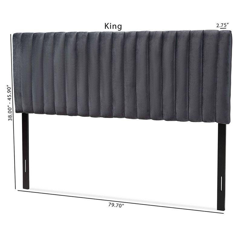 Emile Velvet Fabric Upholstered and Wood Headboard - Baxton Studio