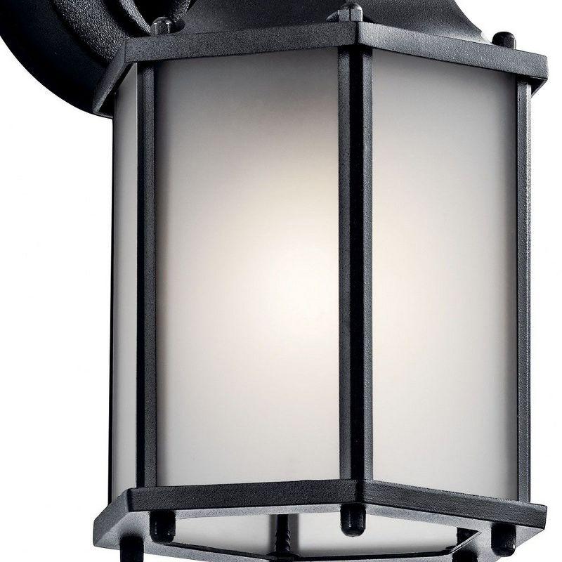 Black Traditional Outdoor Wall Lantern with Clear Glass