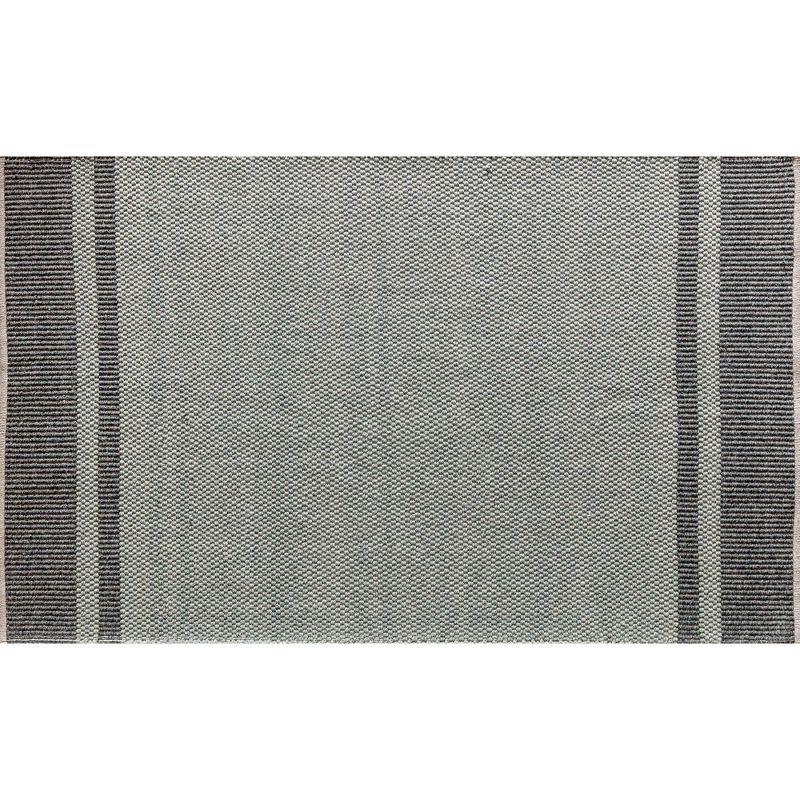 Handwoven Timeless Stripe 8'x10' Gray Wool Area Rug