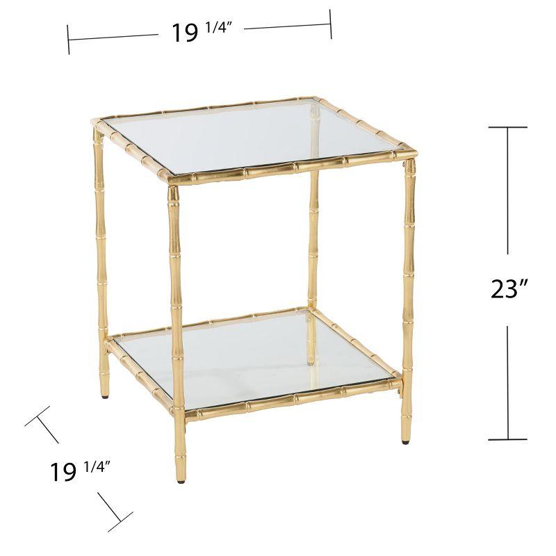Oversley Glass-Top Accent Table - Gold - SEI