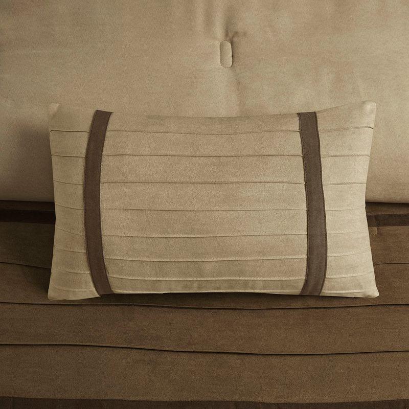 Madison Park Palmer 7 PC Pieced Faux Suede Comforter Set