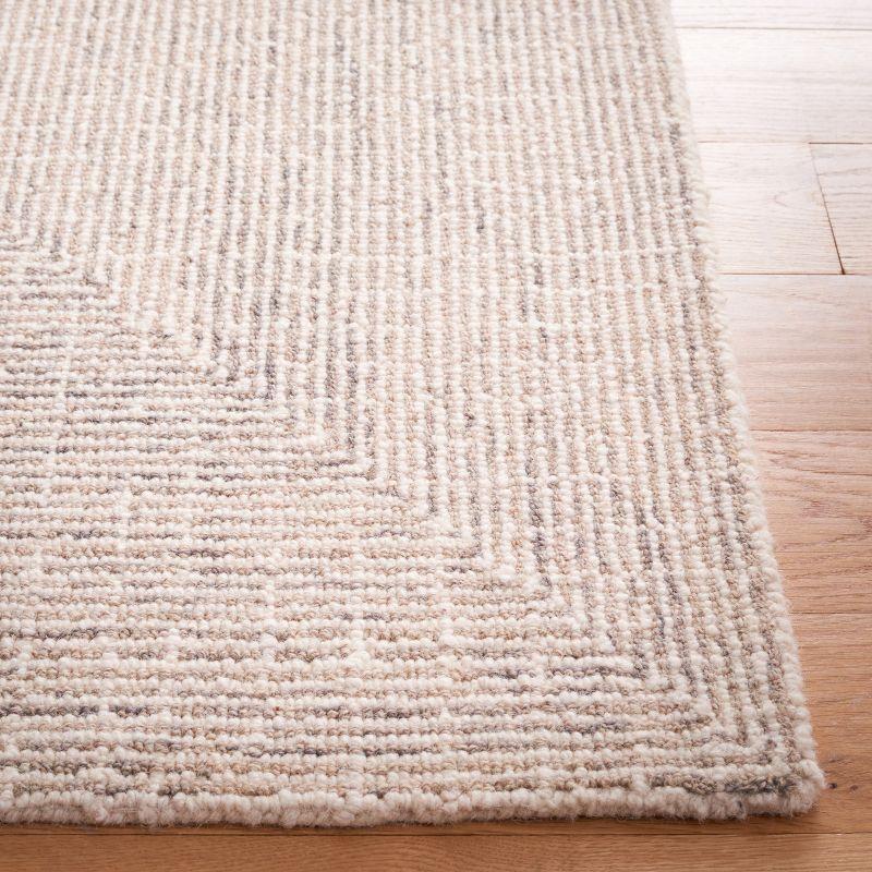 Abstract ABT480 Handmade Indoor Area Rug - Grey/Ivory - 5'x8' - Safavieh