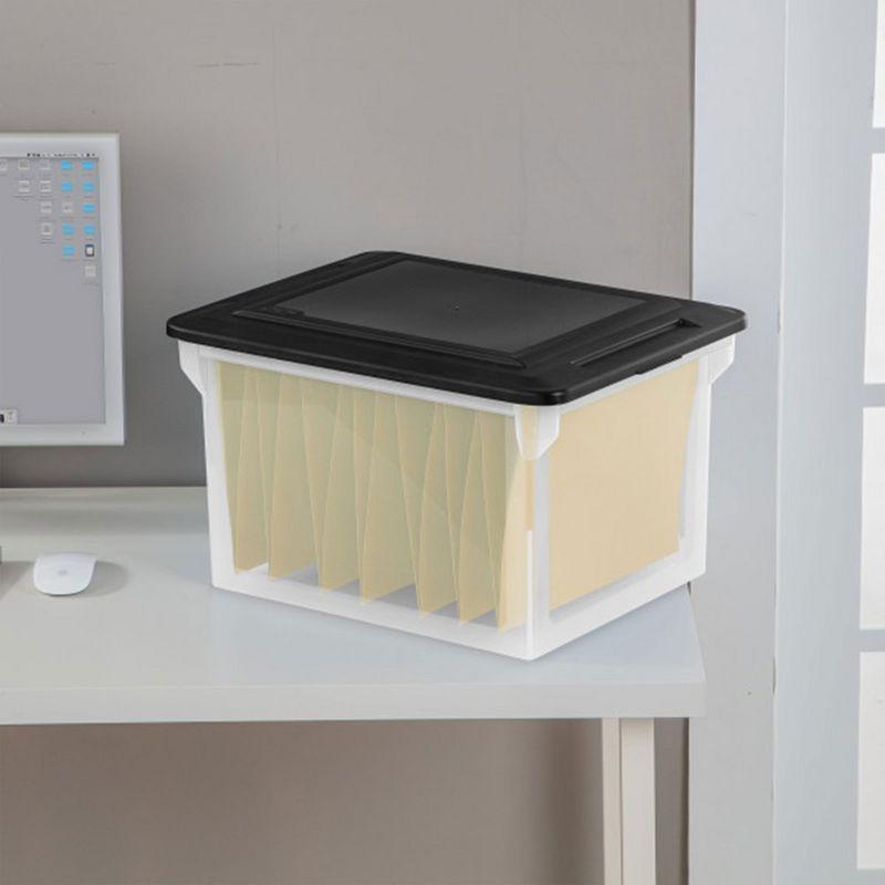 Sterilite Convenient Versatile Clear Organizing Storage File Box w/Lid