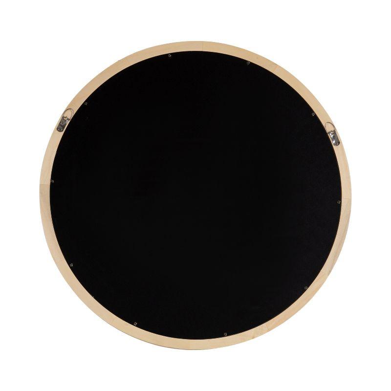 Kate and Laurel Hatherleig Round Wood Round Mirror, 24" Diameter, Natural