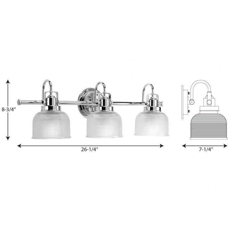 Rosser 3 Light Transparent Dimmable Vanity Light
