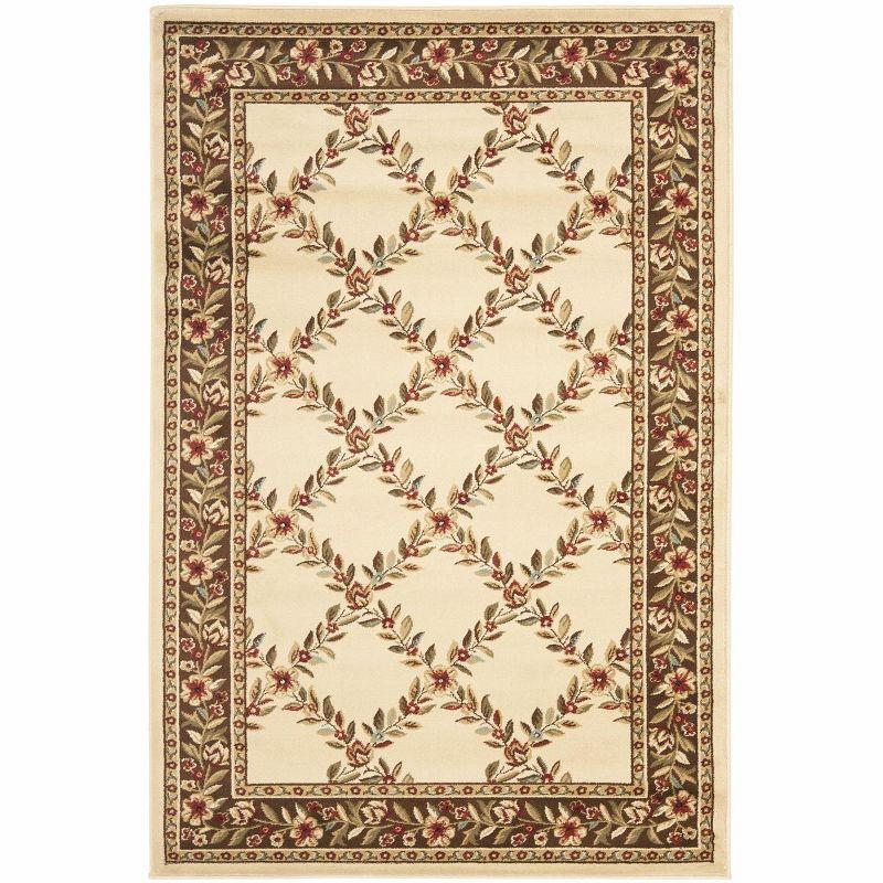 Lyndhurst LNH557 Power Loomed Accent Rug - Ivory/Brown - 3'3"x5'3" - Safavieh