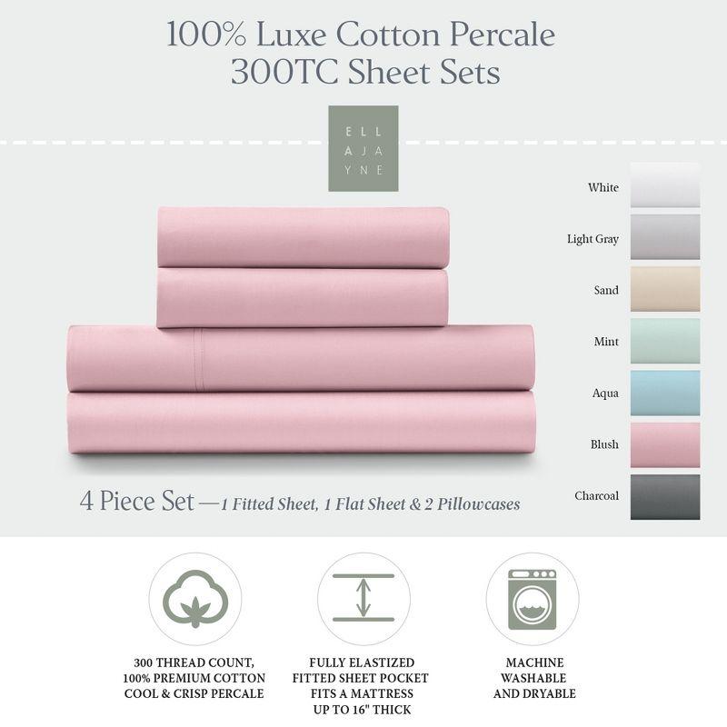 Ella Jayne Home 100% Cotton Percale Crisp and Cool Sheet Set