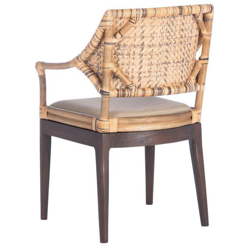 Carlo Arm Chair - Brown/Honey/Beige - Safavieh