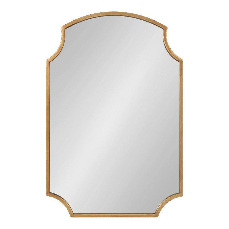 Carlow Antique Gold Scalloped Corner 20x30 Wall Mirror