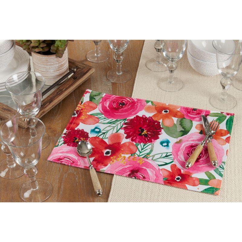 Saro Lifestyle Floral Design Table Mats