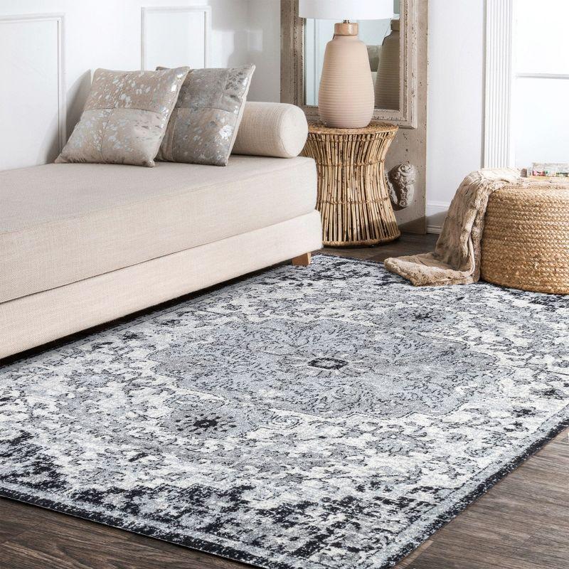 Anaise Ornate Boho Medallion Area Rug - JONATHAN Y