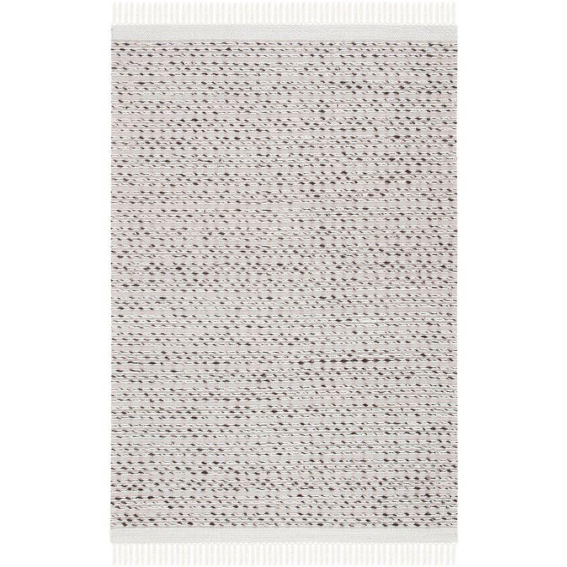 Ivory Hand-Knotted Wool Square Area Rug