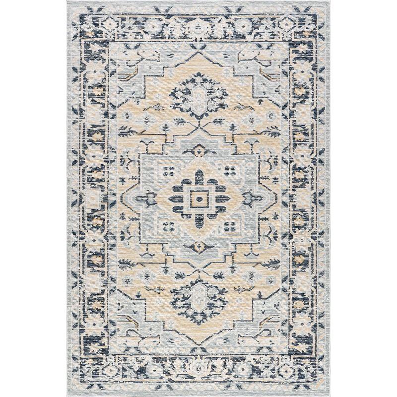 Nuloom Jamie Indoor/Outdoor Reversible Area Rug, 5' x 8', Cream & Blue