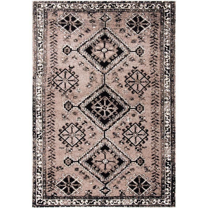 Vintage Hamadan VTH293 Power Loomed Indoor Accent Rug - Brown/Black - 2'7"x5' - Safavieh