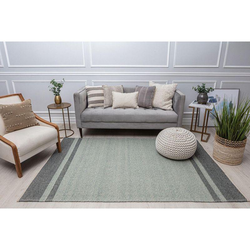 Rugs America Daphne DN10B Farmhouse Border Area Rug for Dining Room Rug Neutral Rug Living Room Rug Kitchen, 8'x10'