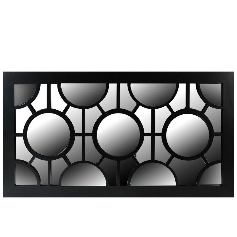 25.5" Framed Geometric Circles Rectangular Wall Mirror