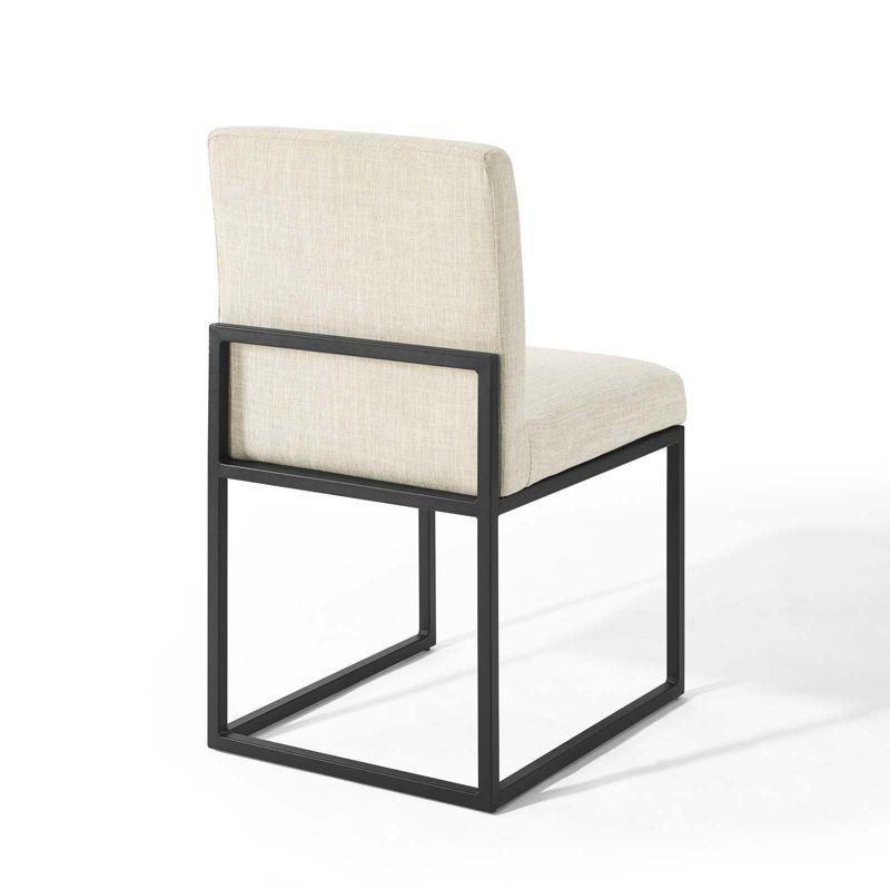 Latitude Run® Carriage Channel Tufted Sled Base Upholstered Fabric Dining Chair