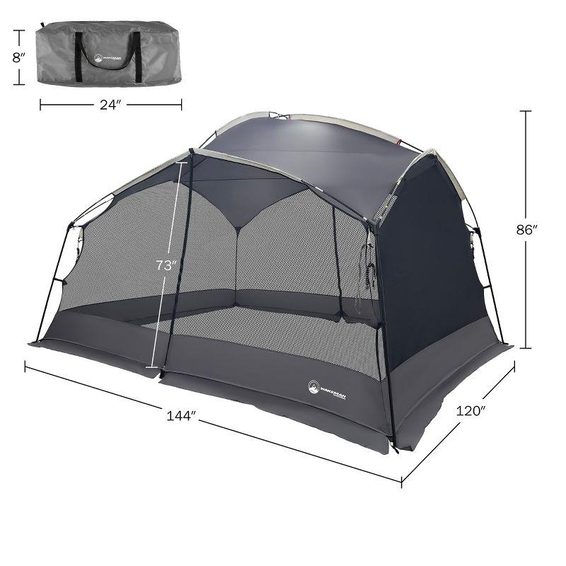 Wakeman Outdoors 12x10 Pop Up Canopy Screen Tent with Mosquito Net for Camping or Parties, Navy