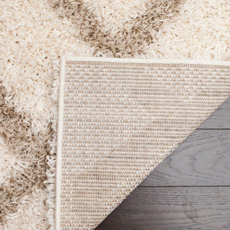 Dallas Shag SGD258 Power Loomed Area Rug - Ivory/Beige - 6'x6' - Safavieh.
