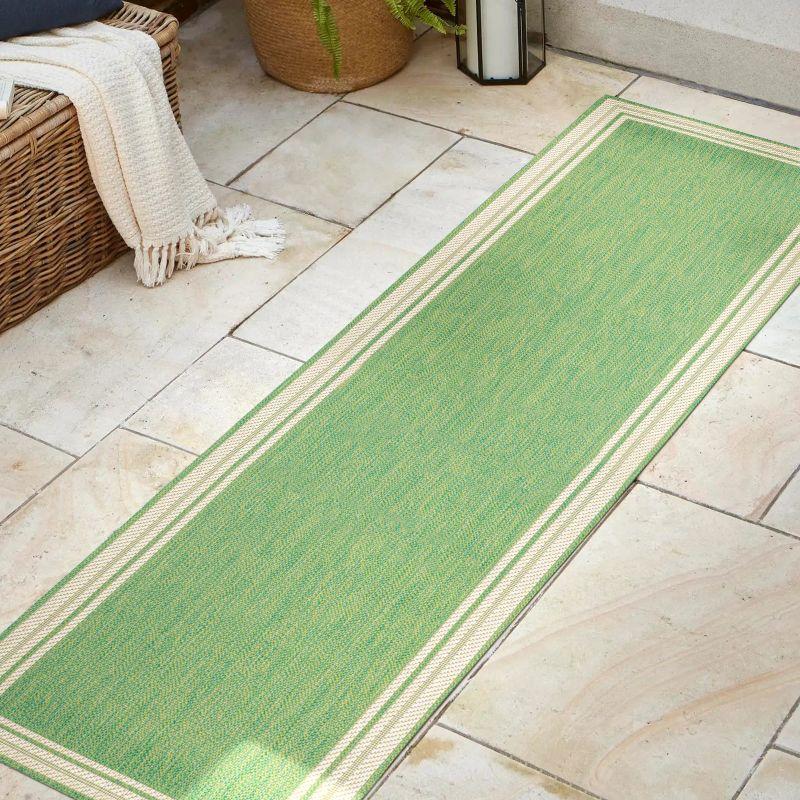 James Modern Border Stripe Indoor/Outdoor Area Rug - JONATHAN Y