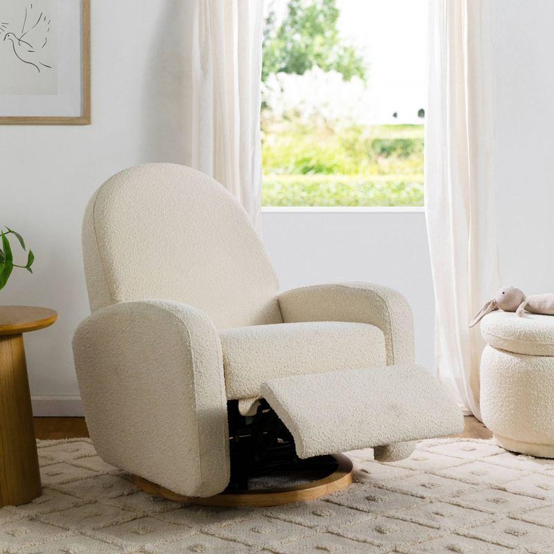 Nami Electronic Recliner and Swivel Glider Recliner in Shearling with USB port