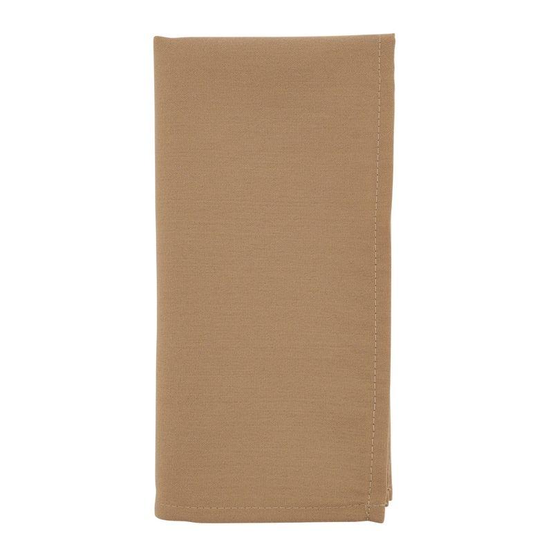 Saro Lifestyle Everyday Cloth Table Napkins (Set of 12), Cappucino, 20" x 20"