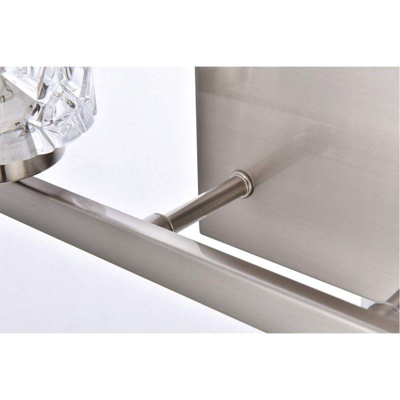 Elegant Lighting Cassie 2 lights bath sconce in satin nickel with clear shade