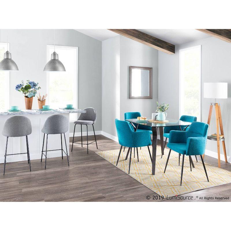 Set of 2 Andrew Contemporary Dining/Accent Chair Teal - LumiSource