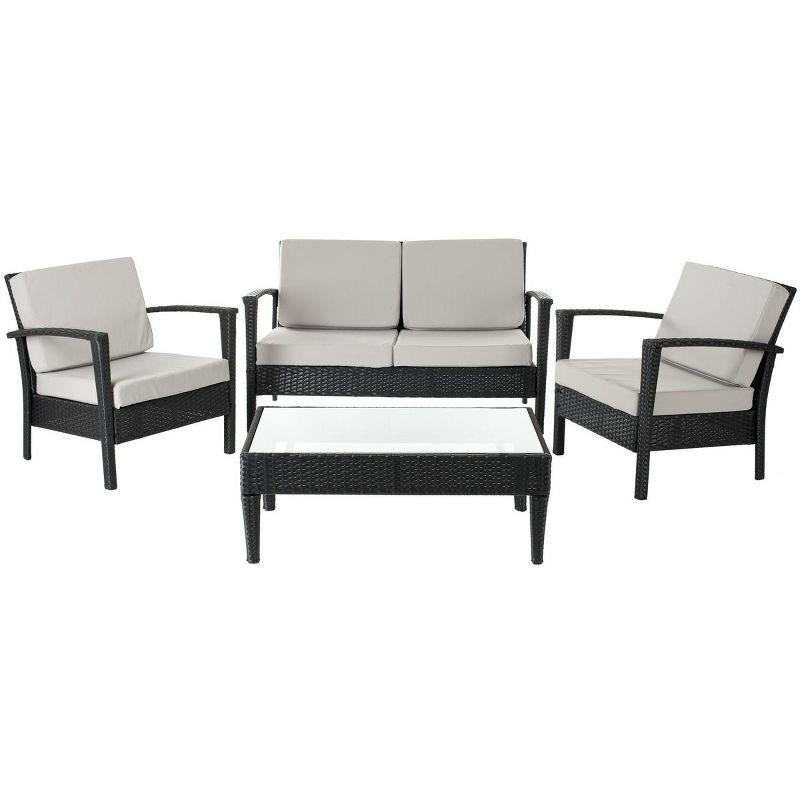 Piscataway Set - Indoor/Outdoor - FOX6006 - Black/Grey - Safavieh