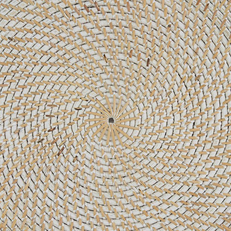 Split P White Rattan Charger Set of 4