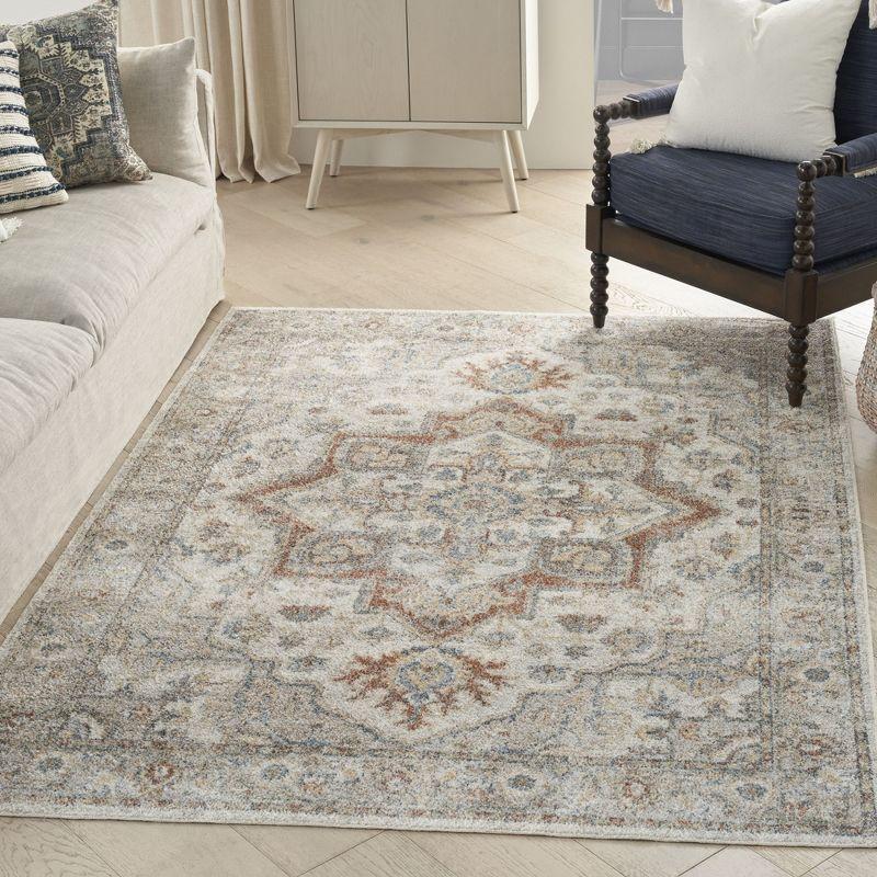 Nourison Washable Astra Vintage Medallion Indoor Flatweave Area Rug