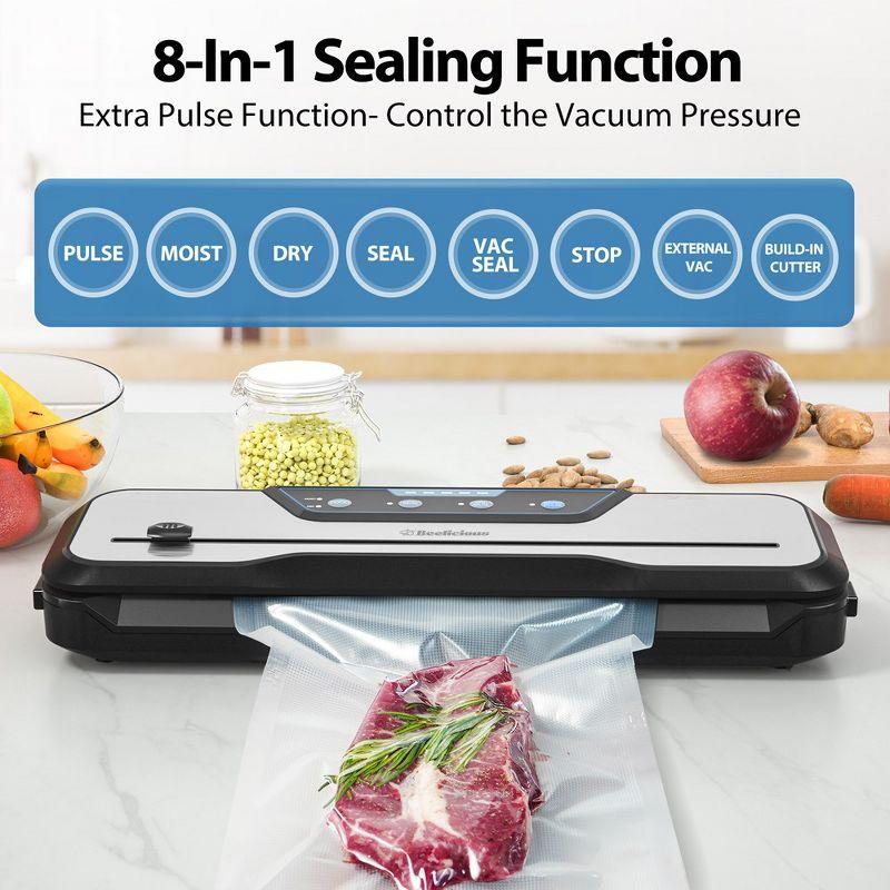 Beelicious Compact Stainless Steel Vacuum Sealer Machine with Starter Kit