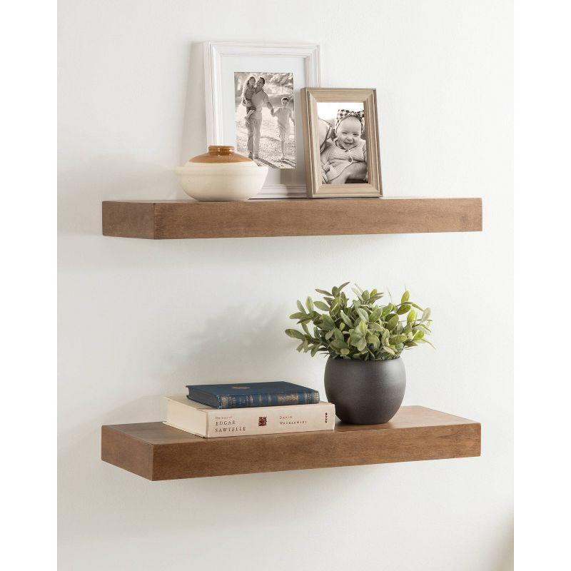 2pc 24" Havlock Wood Shelf Set - Kate & Laurel All Things Decor