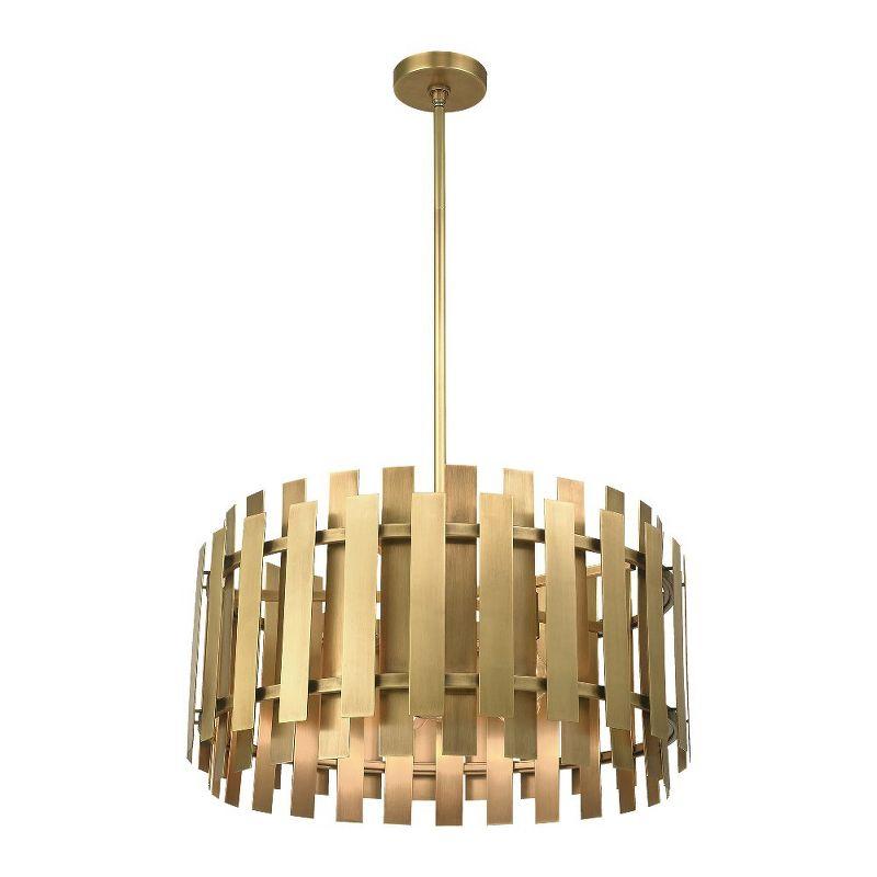 Livex Lighting Greenwich 5 - Light Chandelier in  Natural Brass