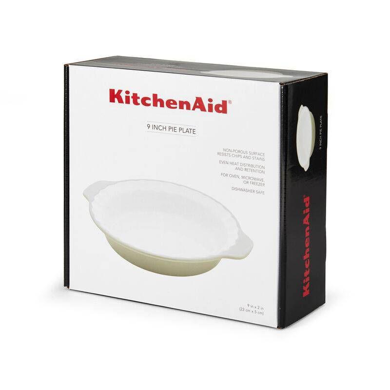 KitchenAid 9" Vitrified Stoneware Pie Plate Pistachio: 9 Inch Baking Dish, Dishwasher-Safe, Even-Heating Ceramic