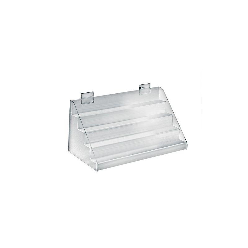 Clear Acrylic 4-Tier Counter Organizer Rack, 17" Wide