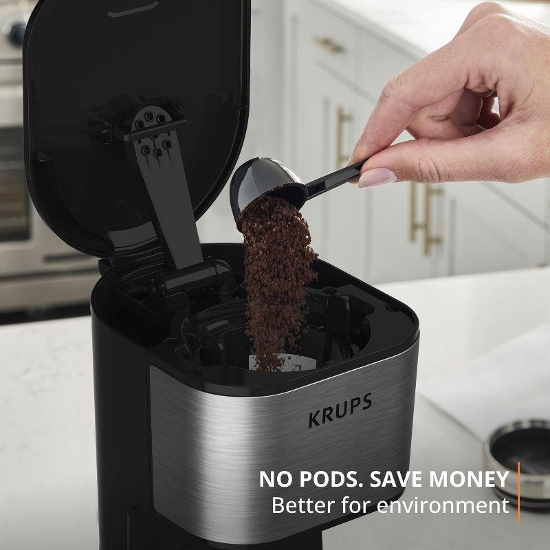 Krups Simply Brew To Go - Single-Serve Coffee Maker with Stainless Steel Travel Mug, 14 fl oz