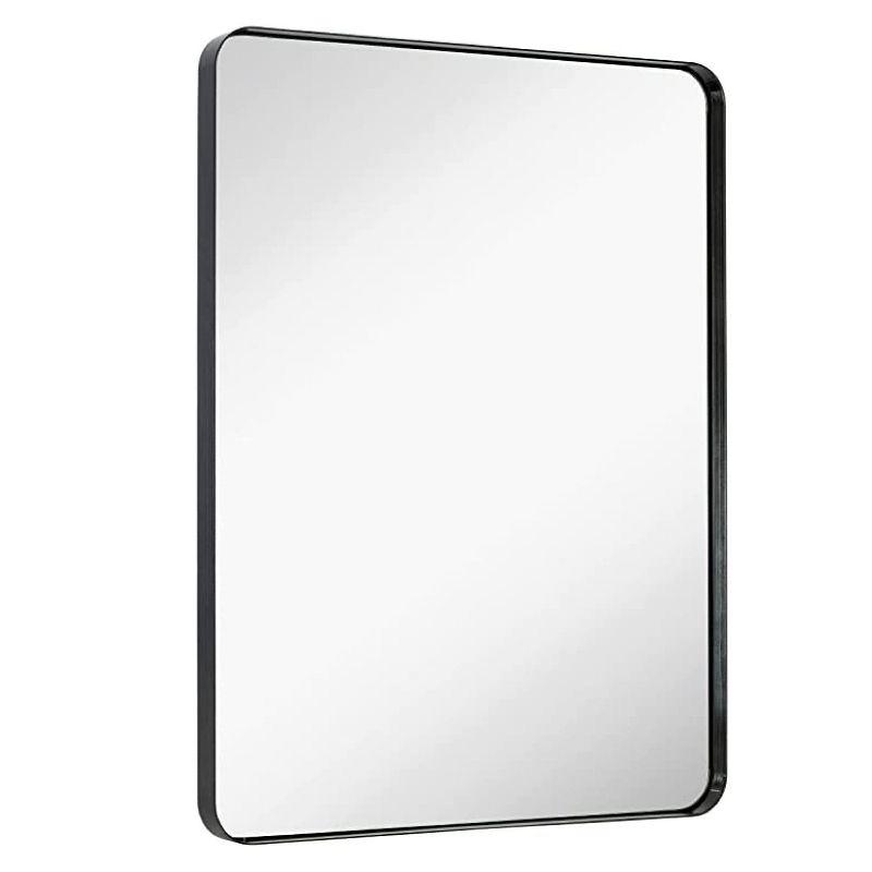 Contemporary Black Metal Framed Full Length Mirror