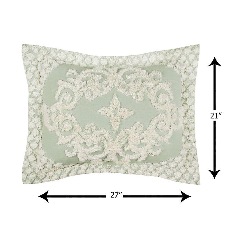 Better Trends Florence Standard 100% Cotton Floral Pattern Coverlet/Bedspread