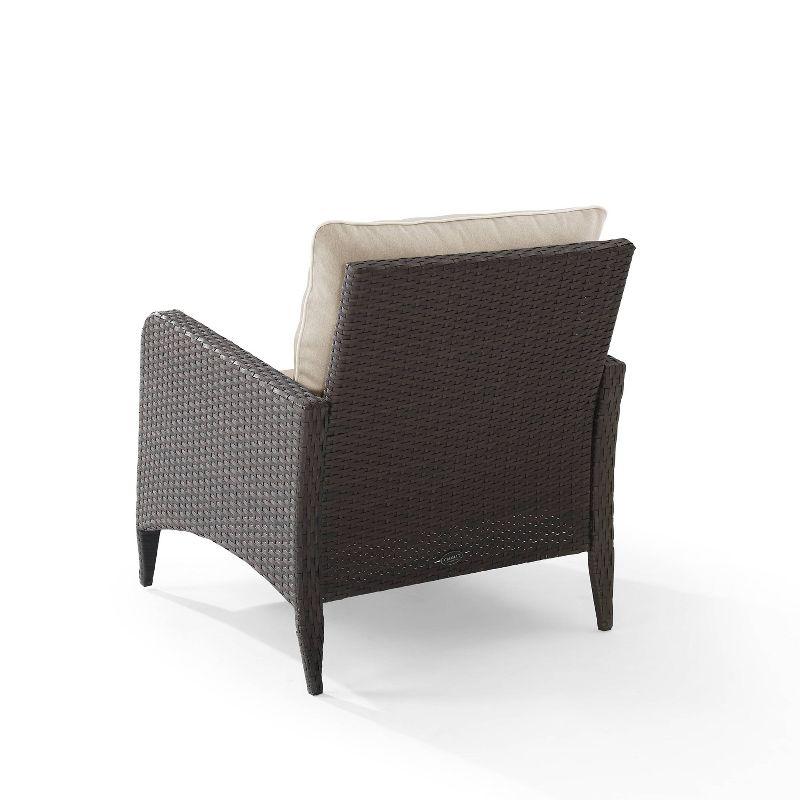 Kiawah Gray Woven Outdoor Accent Chair with Cushions