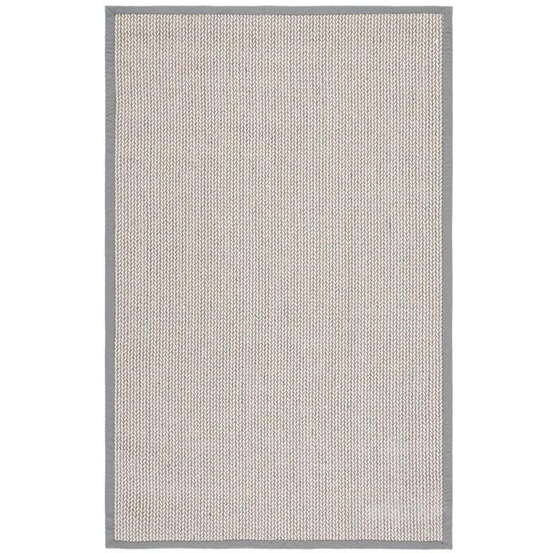 Handcrafted Coastal Charm Gray Wool 5' x 8' Area Rug