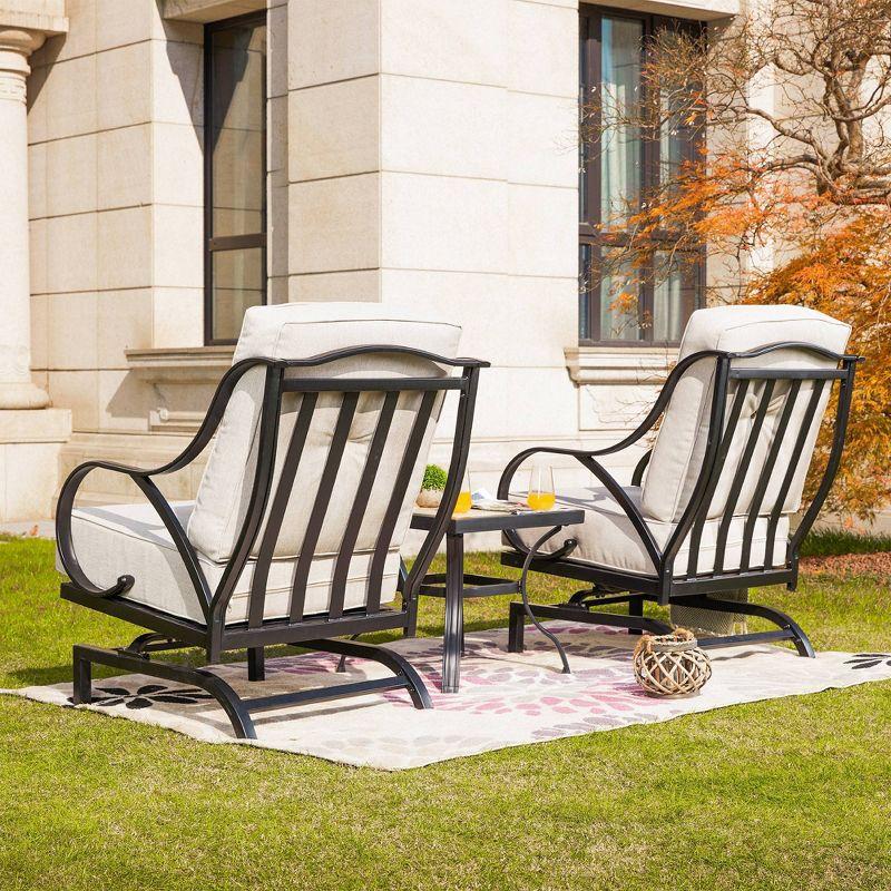 3pc Steel Patio Seating Sets - Lokatse