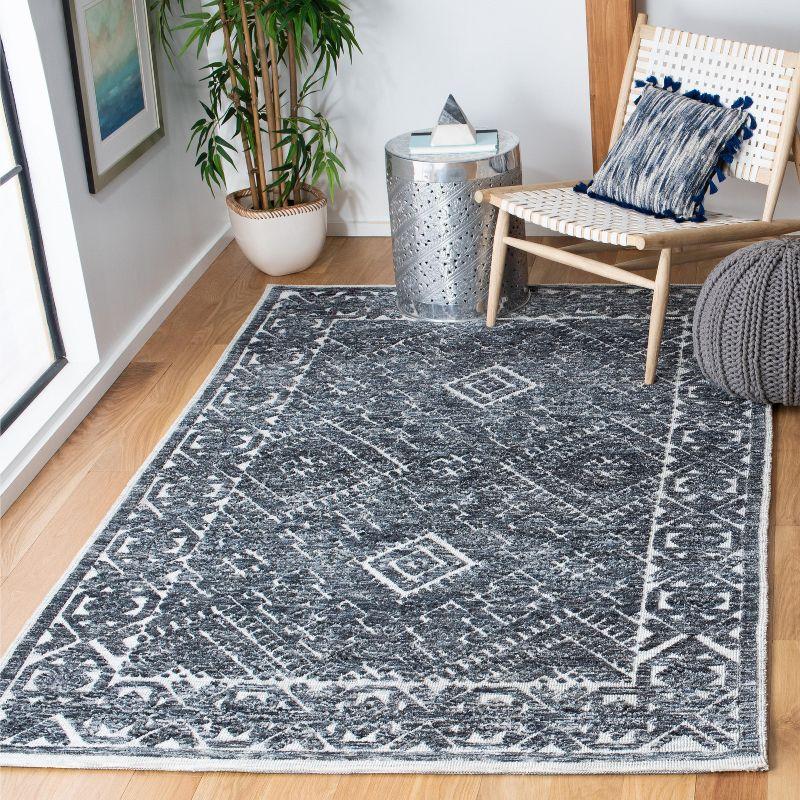 Roslyn ROS703 Hand Loomed Area Rug - Blue/Ivory - 4'x6' - Safavieh.