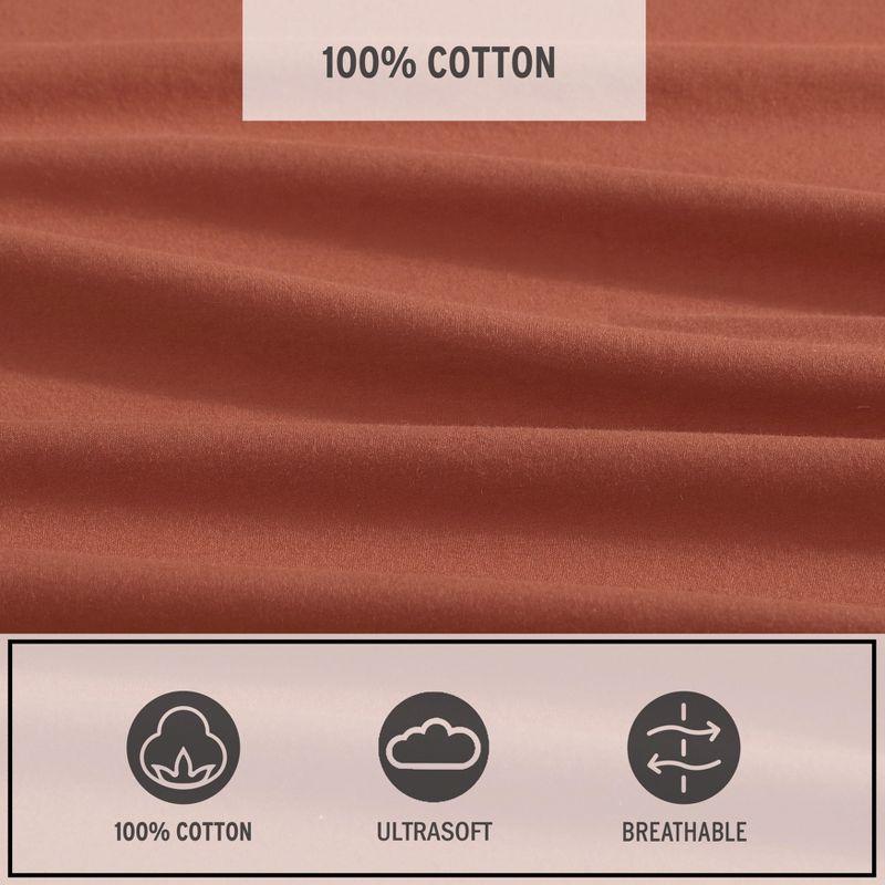 Eddie Bauer Eddie Bauer Solid Brushed Percale Cotton Sheet Set