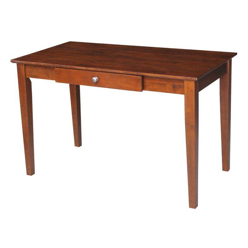 Basic Size Desk with Drawer and Chair Brown - International Concepts